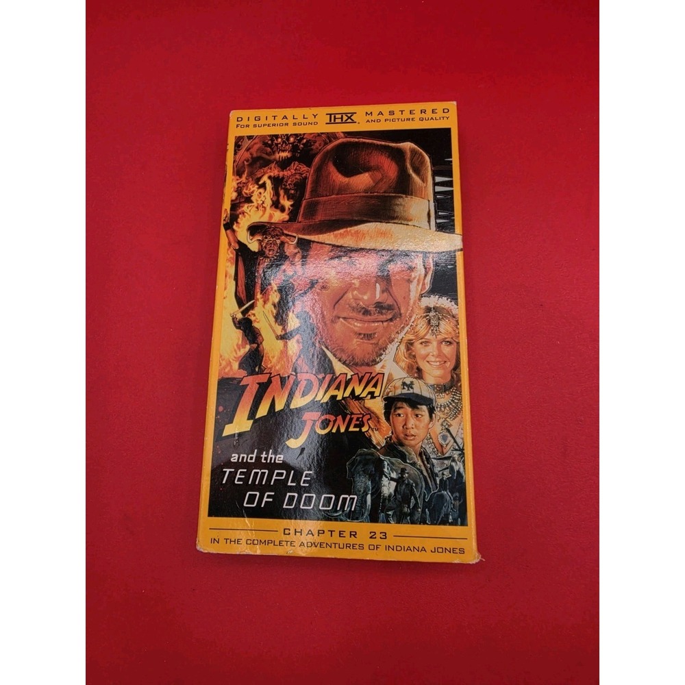 Paramount Indiana Jones Temple of Doom VHS OS Yellow Excellent 1999 THX Edition